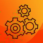 Gear and clock icon representing SSP’s scheduled production flow that maintains continuous manufacturing and reliable delivery timelines.