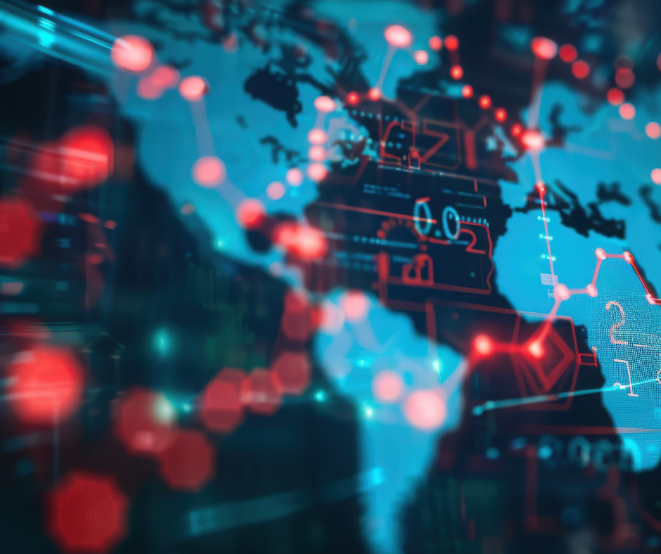 Global supply chain visualization illustrating the complexity and risk driving manufacturers toward reshoring production to the United States