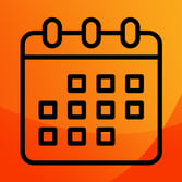 Calendar icon representing SSP’s annual volume alignment process, forecasting customer demand to support build-to-forecast manufacturing.